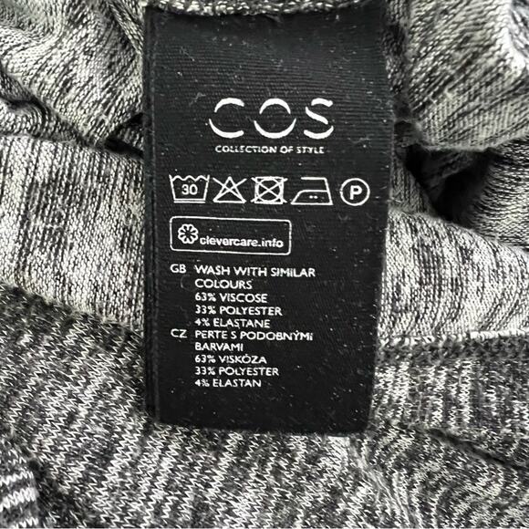 COS Gray Casual Melange Knit Jersey Minimalist Dress Size Small - Picture 9 of 11
